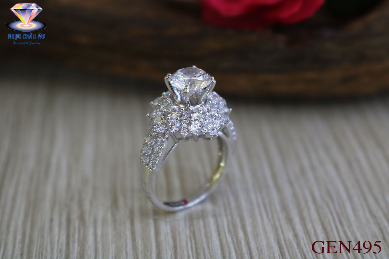 Nhẫn nữ vàng ý GEN495