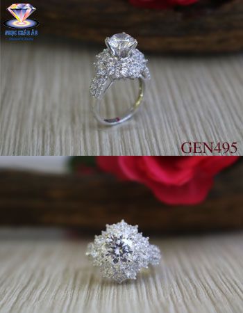 Nhẫn nữ vàng ý GEN495