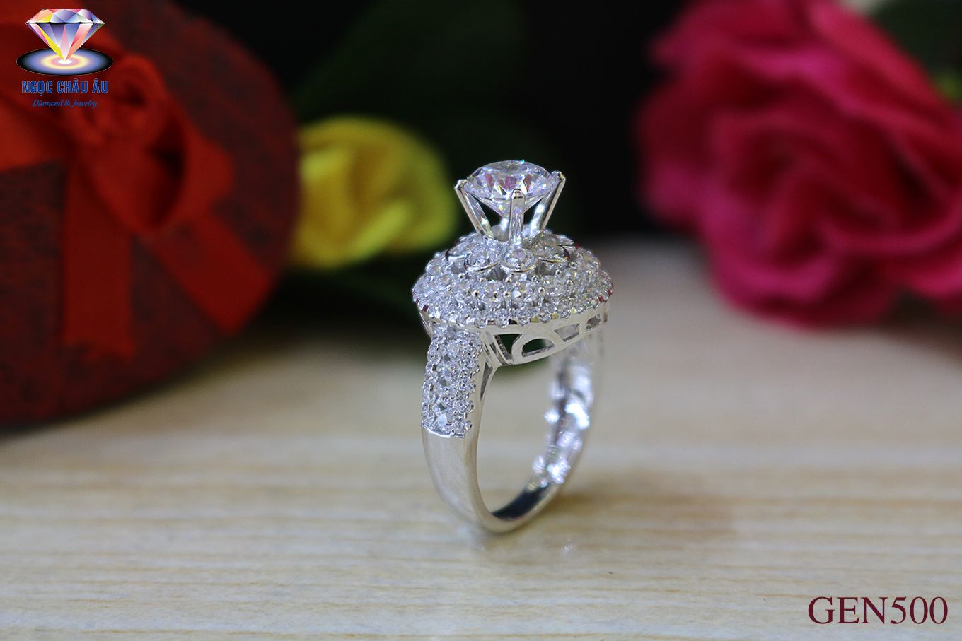 Nhẫn nữ vàng ý GEN500