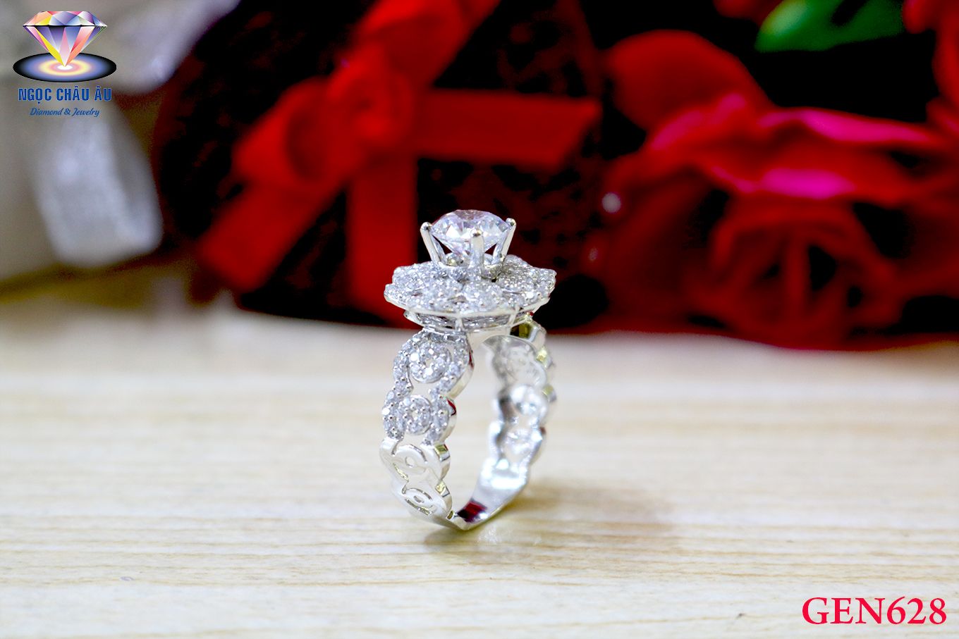 Nhẫn nữ Vàng Ý GEN628