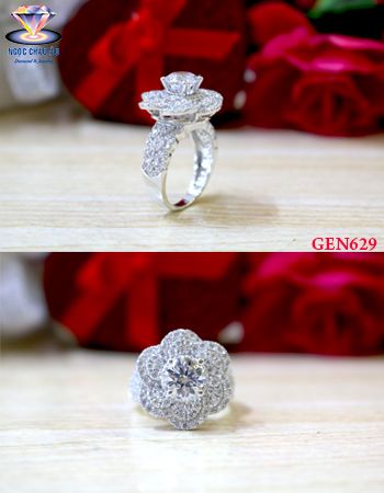 Nhẫn nữ Vàng Ý GEN629