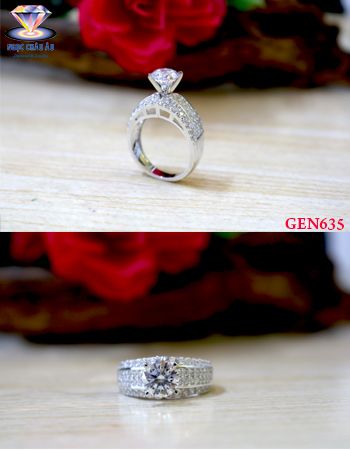 Nhẫn nữ Vàng Ý GEN635