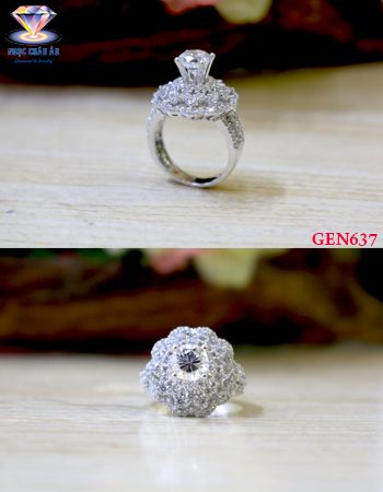 Nhẫn nữ Vàng Ý GEN637