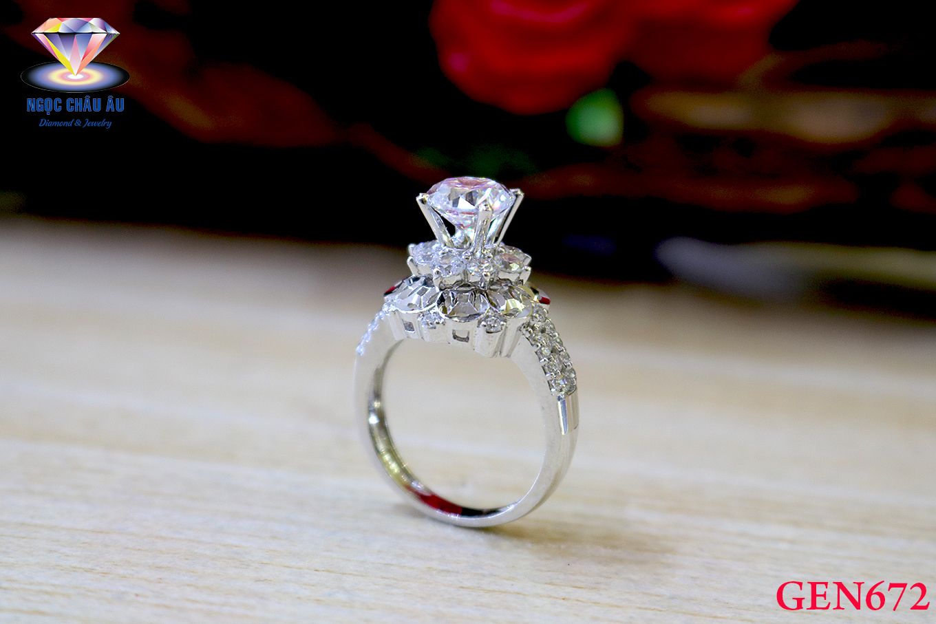 Nhẫn nữ Vàng Ý GEN672