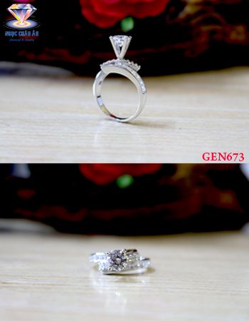 Nhẫn nữ Vàng Ý GEN673