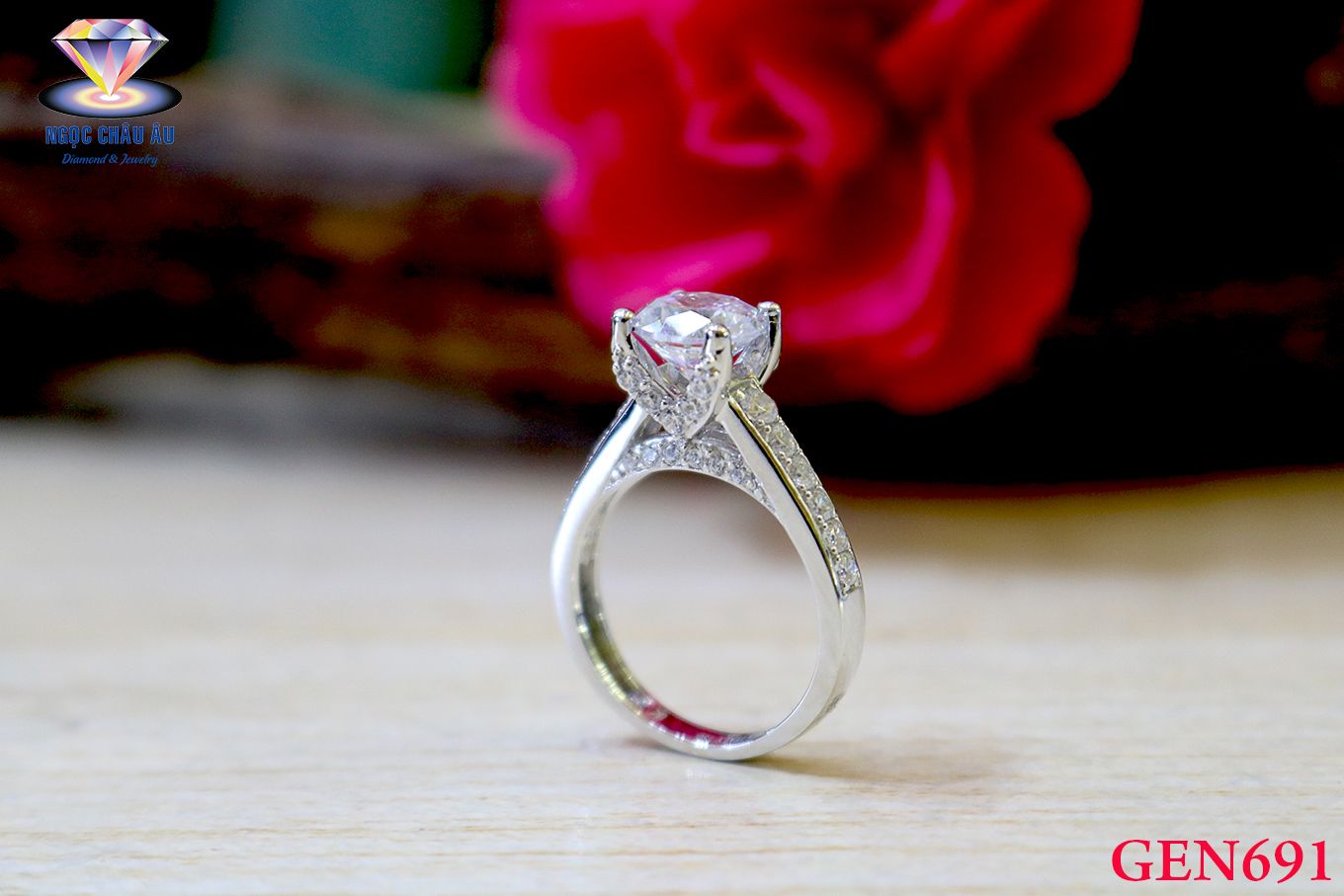 Nhẫn nữ Vàng Ý GEN691