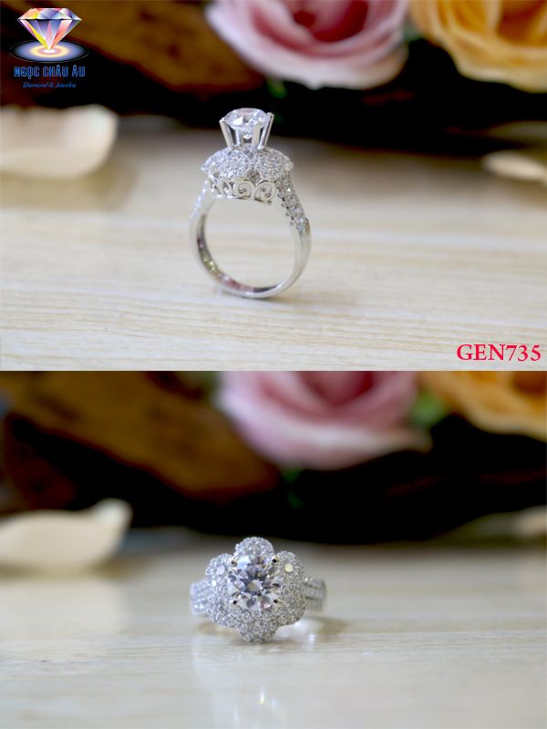 Nhẫn nữ Vàng Ý GEN735