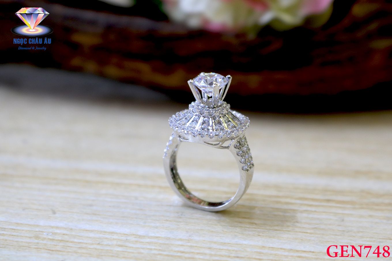 Nhẫn nữ Vàng Ý GEN748