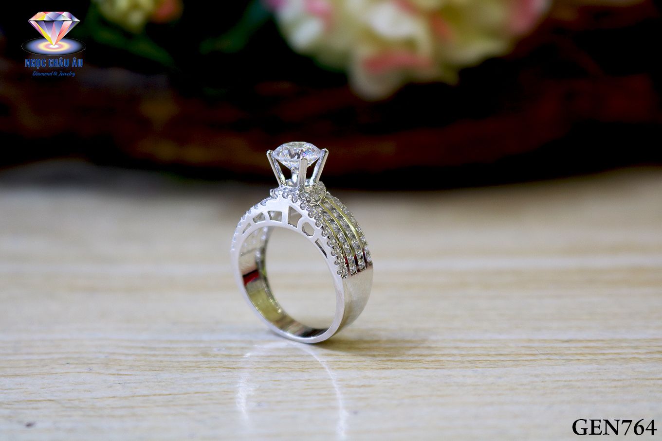 Nhẫn nữ Vàng Ý GEN764