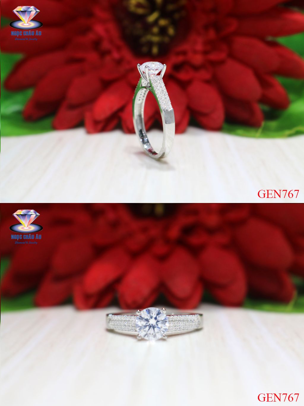Nhẫn Nữ Vàng Ý GEN767
