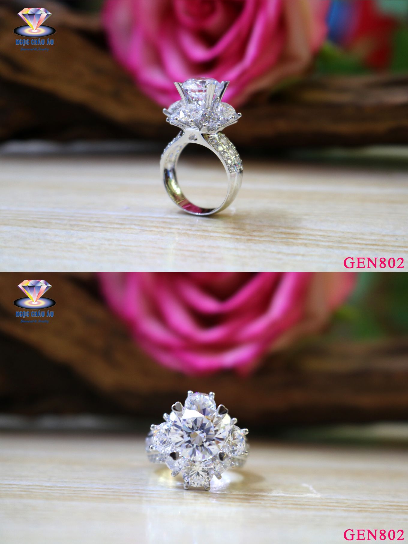 Nhẫn nữ vàng ý GEN802