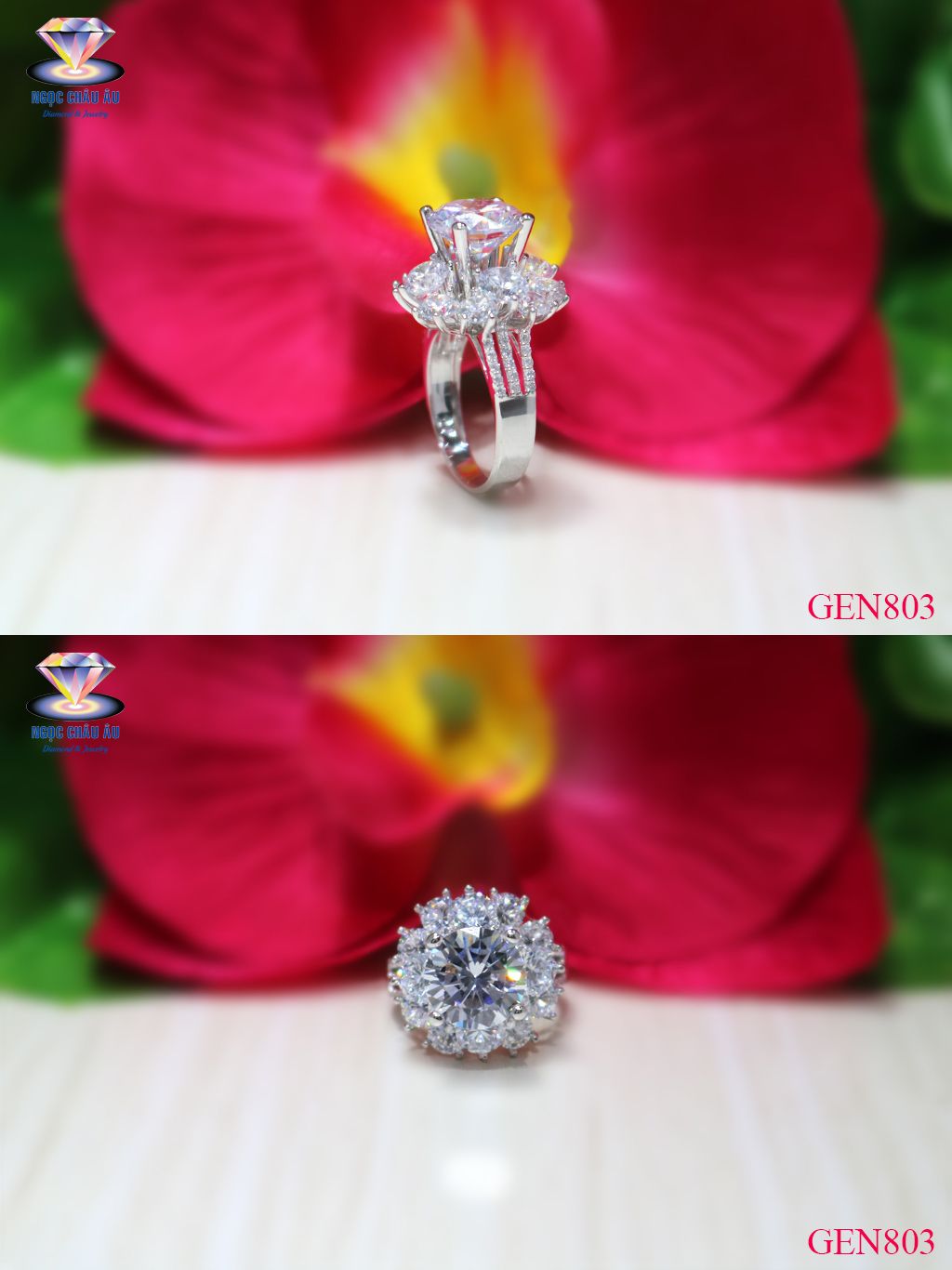 Nhẫn nữ vàng ý GEN803