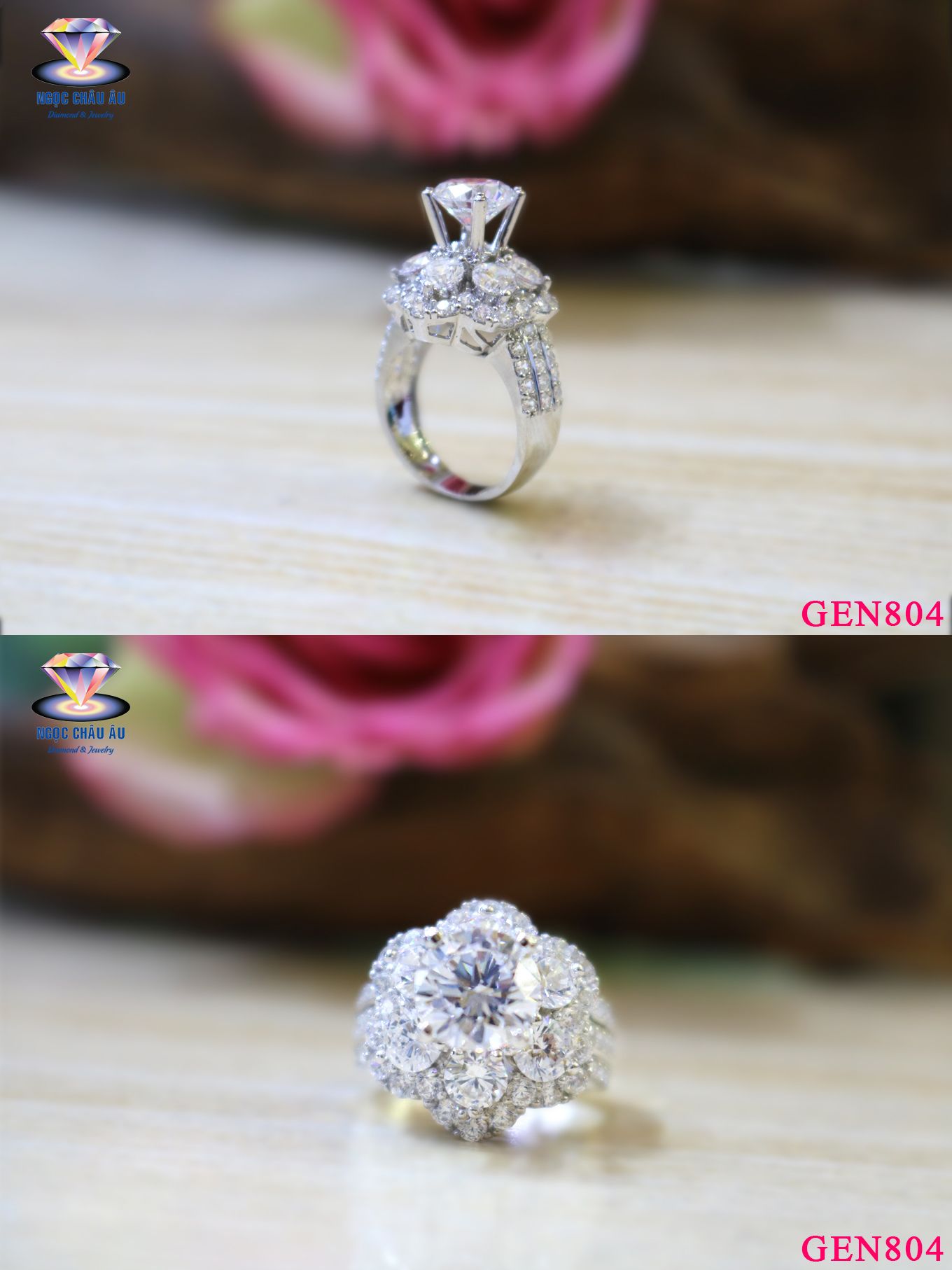 Nhẫn nữ vàng ý GEN804