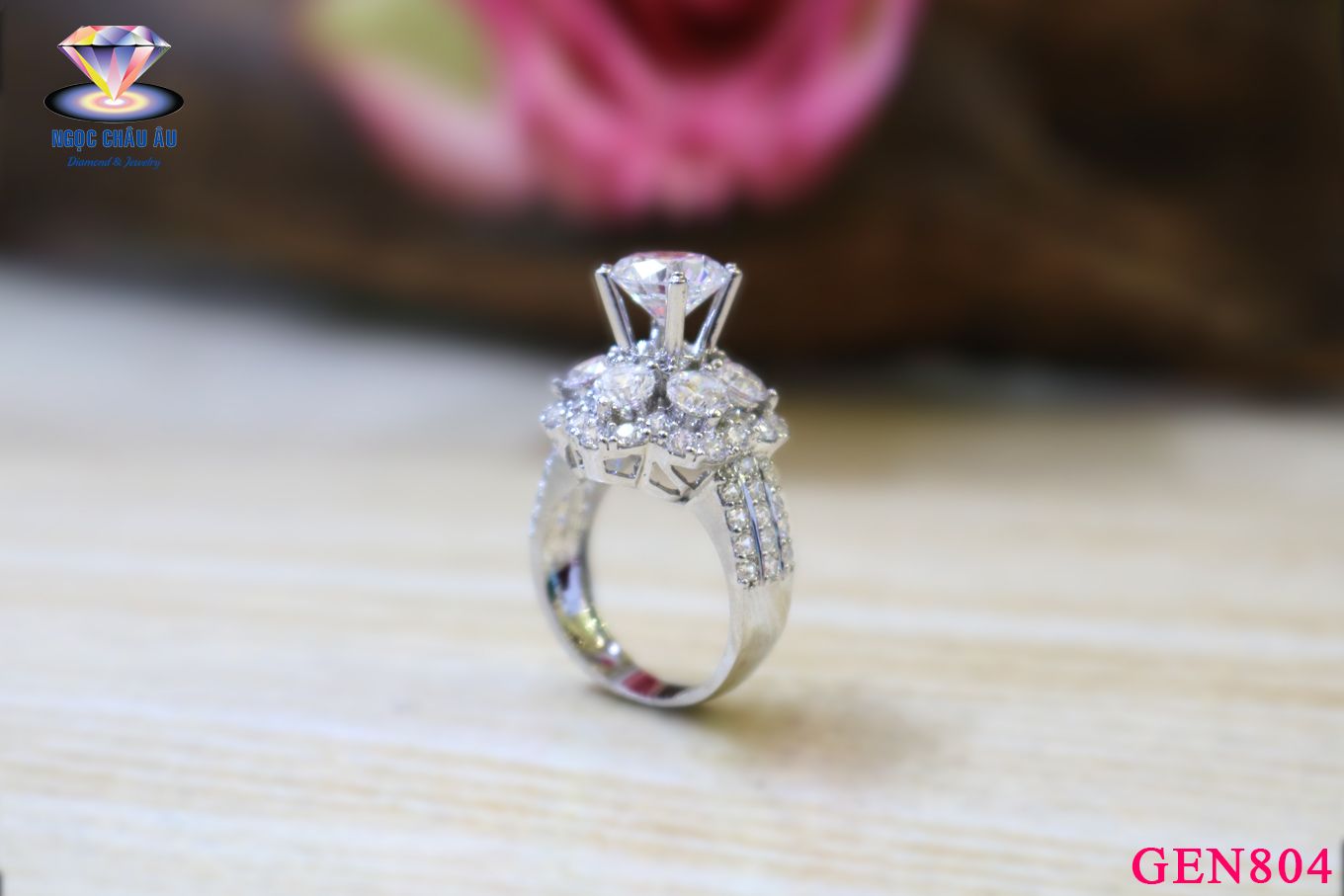 Nhẫn nữ vàng ý GEN804