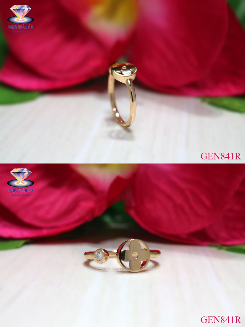 Nhẫn Nữ Vàng Ý GEN841R