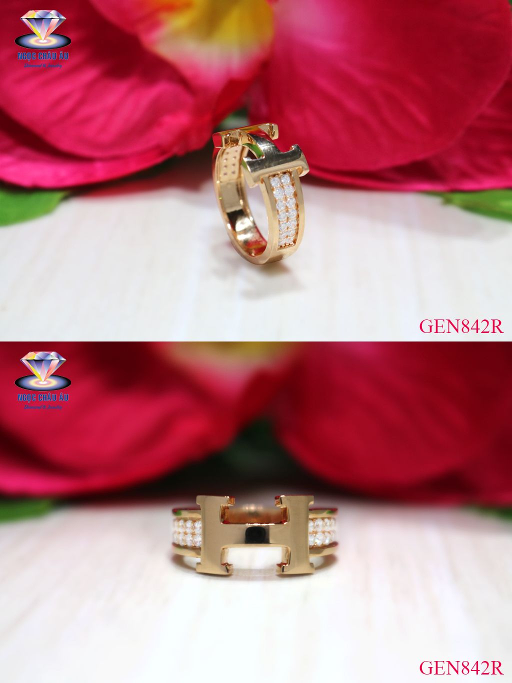 Nhẫn Nữ Vàng Ý GEN842R