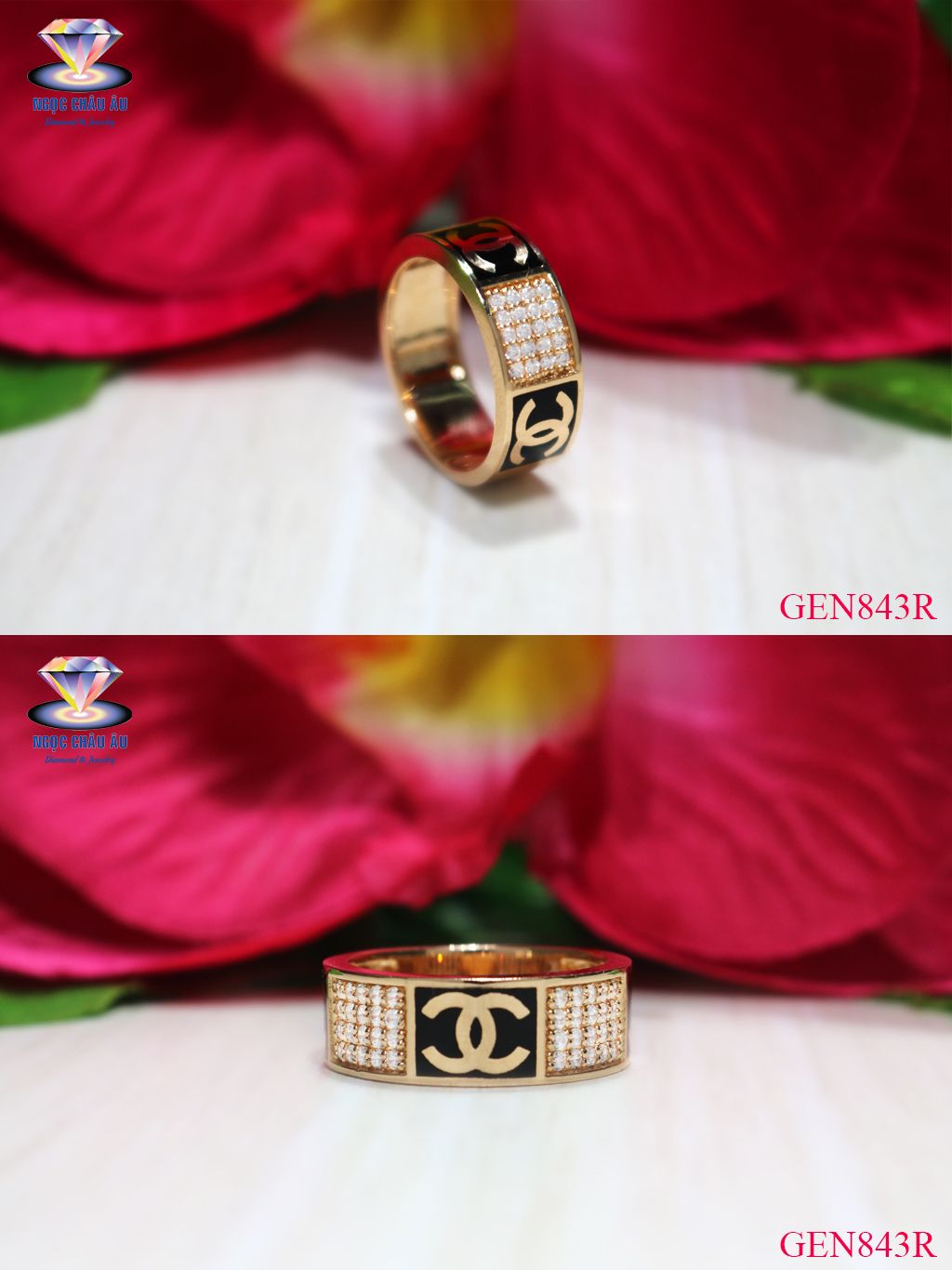Nhẫn Nữ Vàng Ý GEN843R