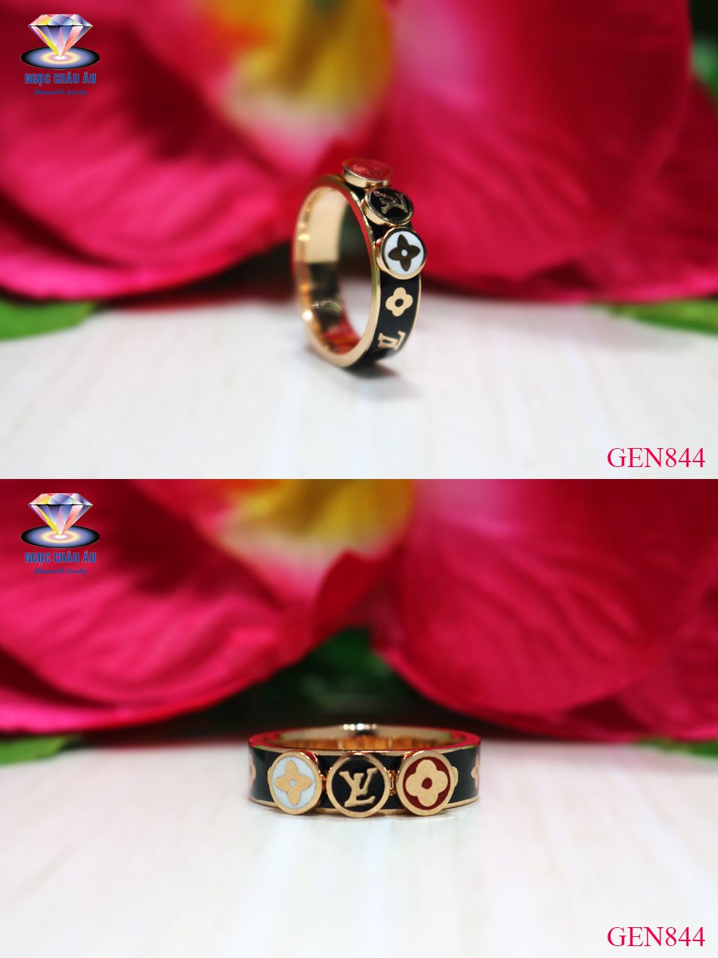 Nhẫn Nữ Vàng Ý GEN844