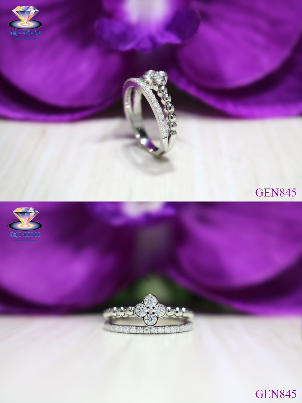 Nhẫn Nữ Vàng Ý GEN845