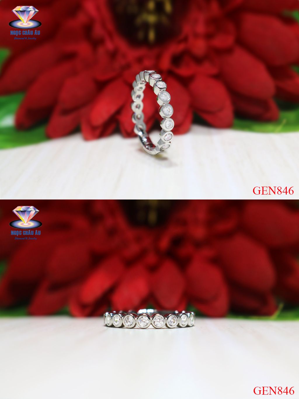Nhẫn Nữ Vàng Ý GEN846