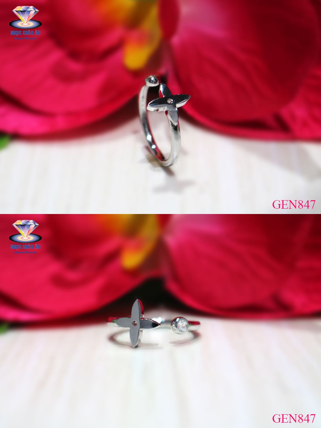 Nhẫn Nữ Vàng Ý GEN847