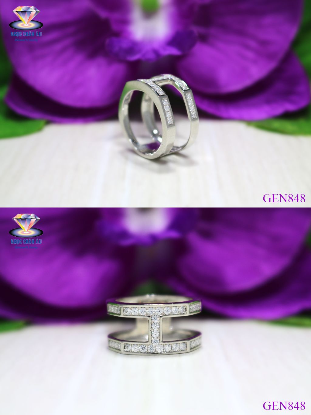 Nhẫn Nữ Vàng Ý GEN848