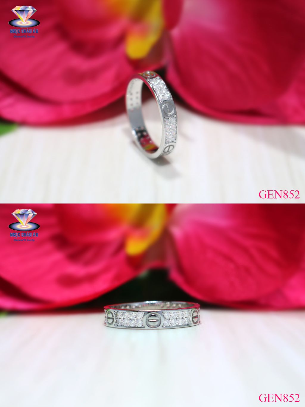 Nhẫn Nữ Vàng Ý GEN852