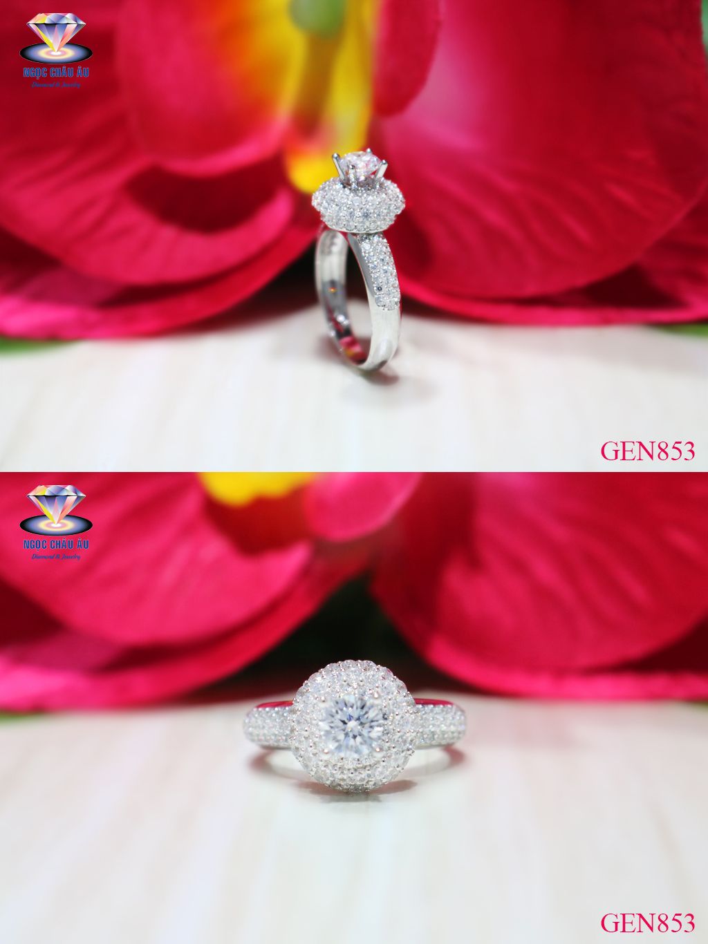 Nhẫn Nữ Vàng Ý GEN853