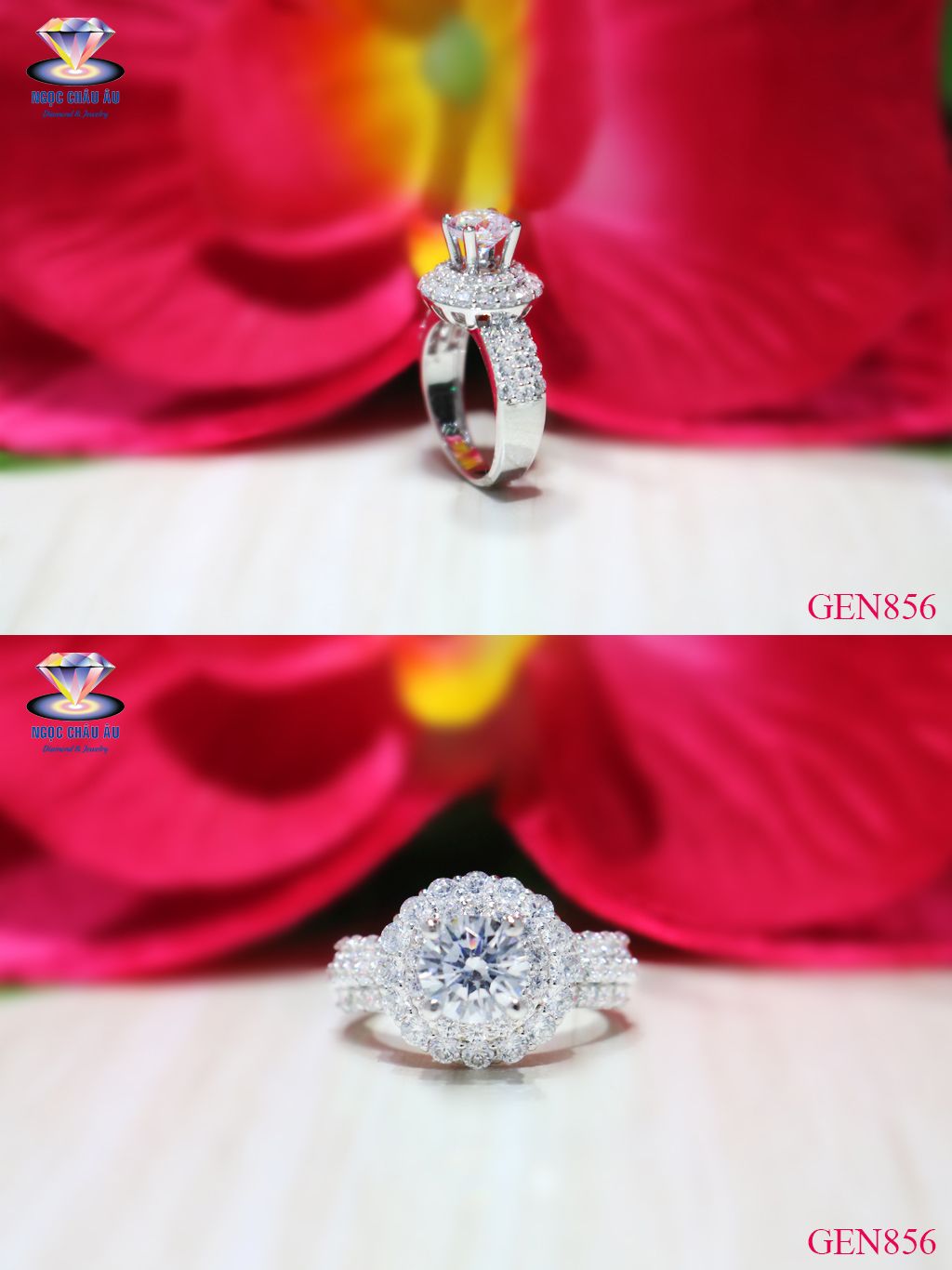 Nhẫn Nữ Vàng Ý GEN856