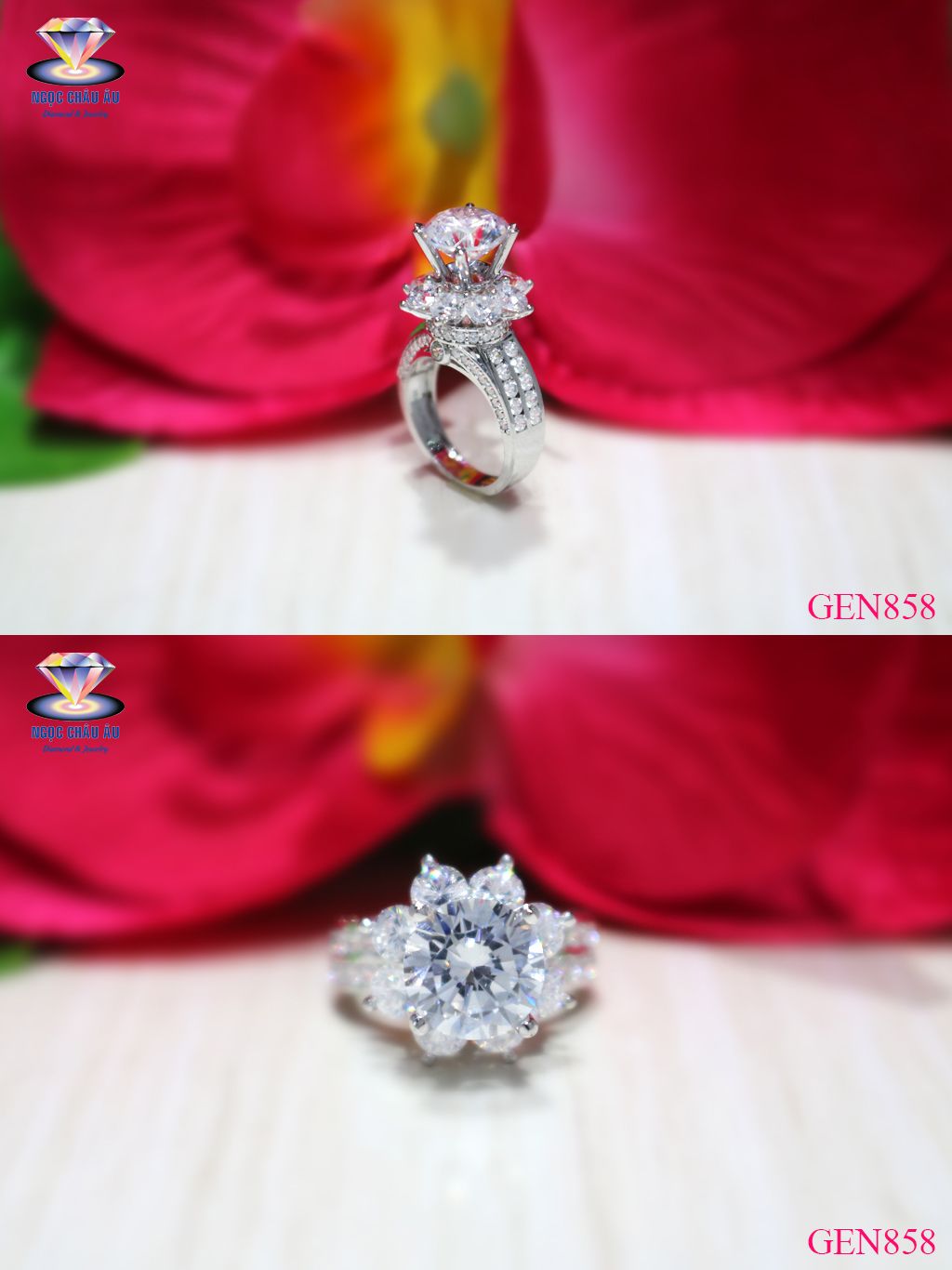 Nhẫn Nữ Vàng Ý GEN858