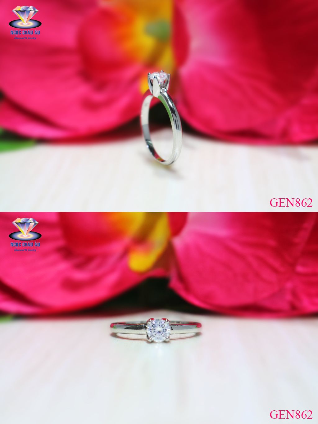 Nhẫn Nữ Vàng Ý GEN862