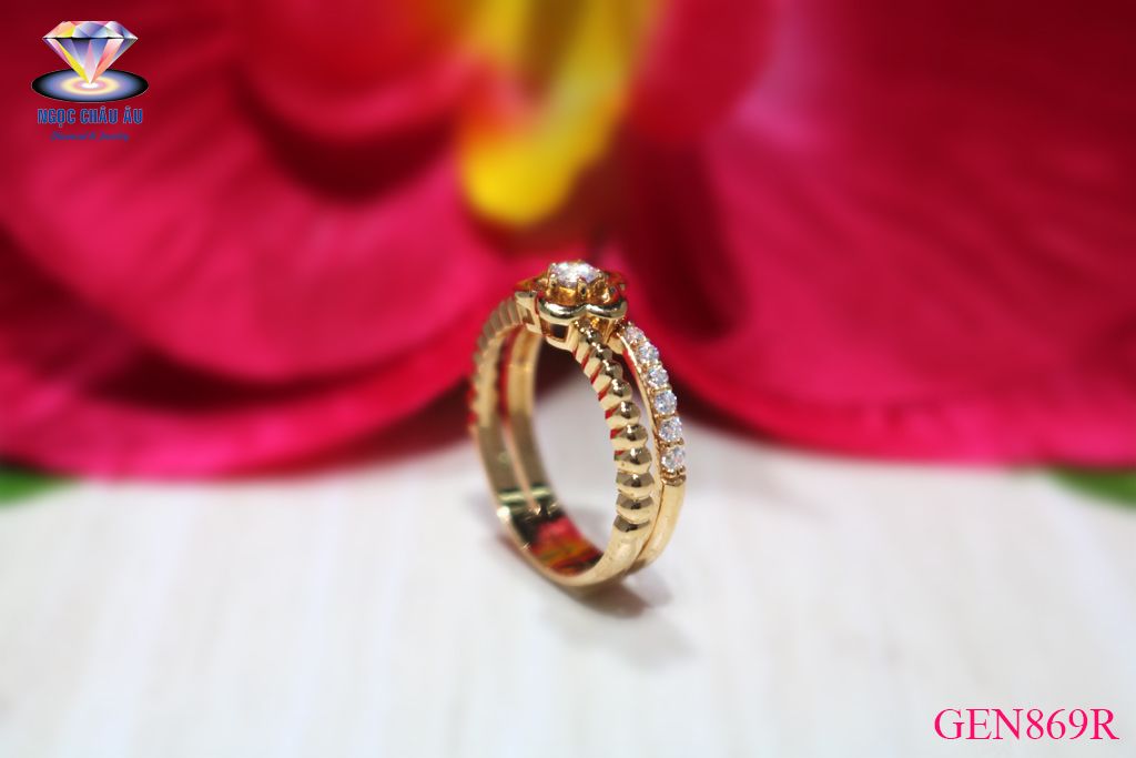Nhẫn Nữ Vàng Ý GEN869R
