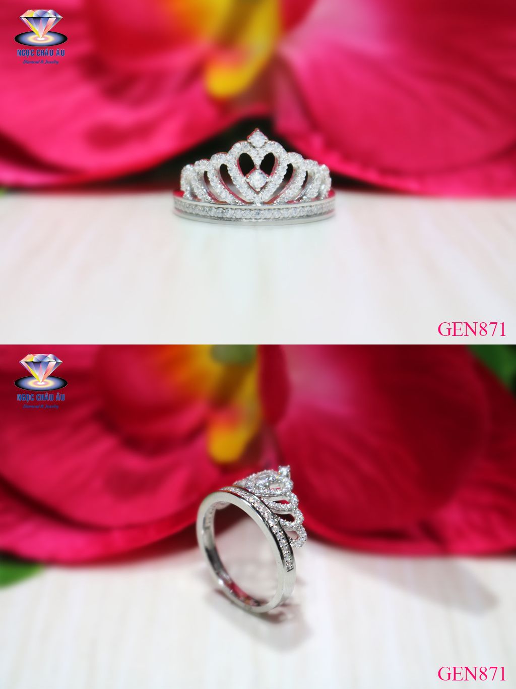 Nhẫn Nữ Vàng Ý GEN871