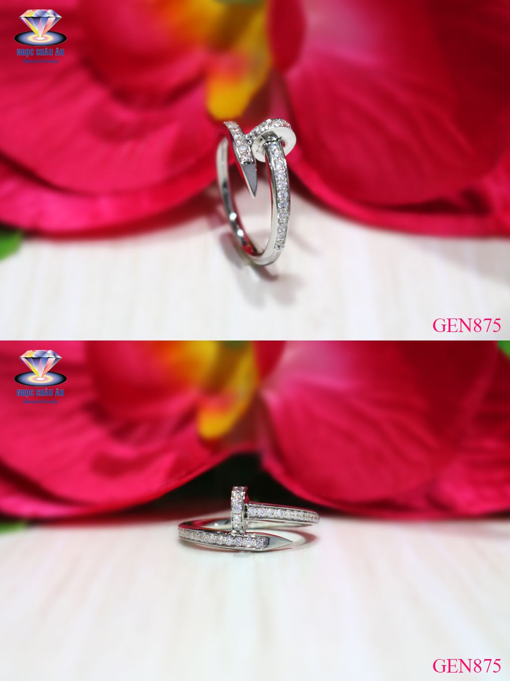 Nhẫn Nữ Vàng Ý GEN875