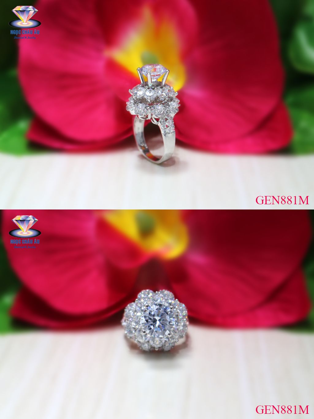 Nhẫn Nữ Vàng Ý GEN881M