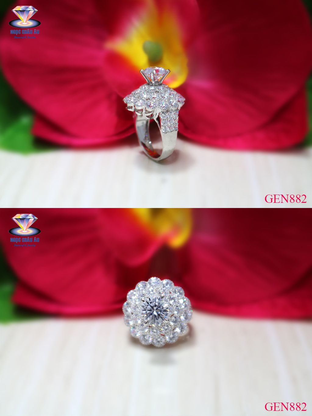 Nhẫn Nữ Vàng Ý GEN882