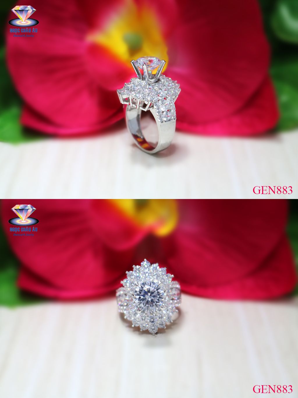 Nhẫn Nữ Vàng Ý GEN883