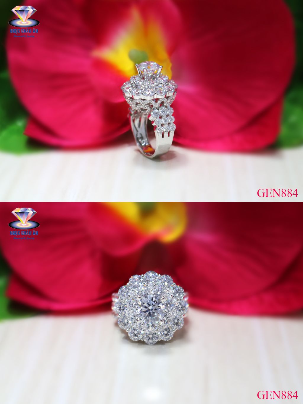 Nhẫn Nữ Vàng Ý GEN884