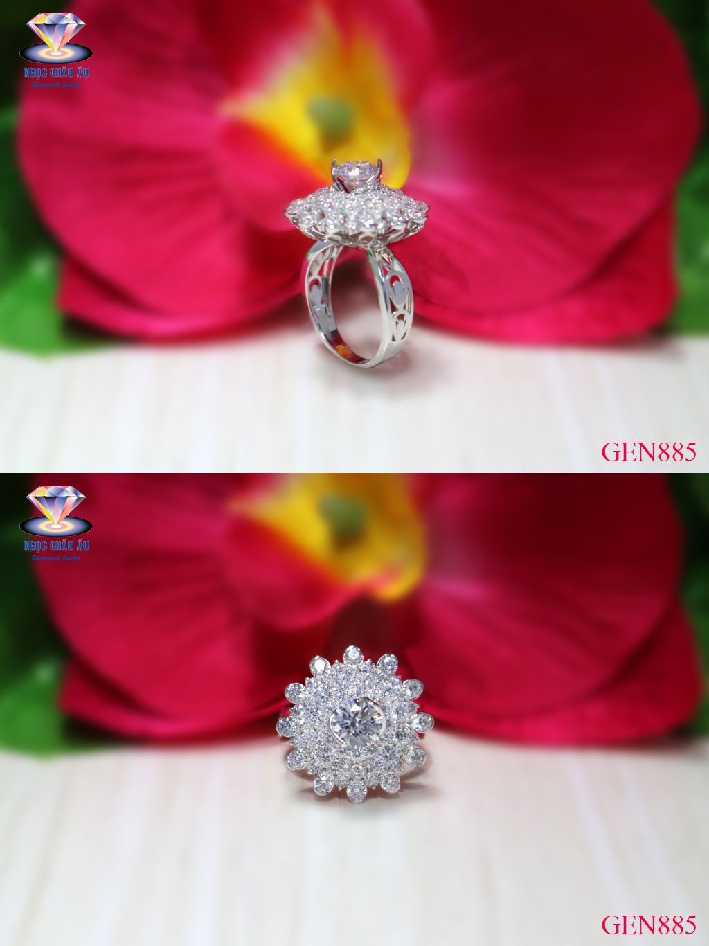 Nhẫn Nữ Vàng Ý GEN885