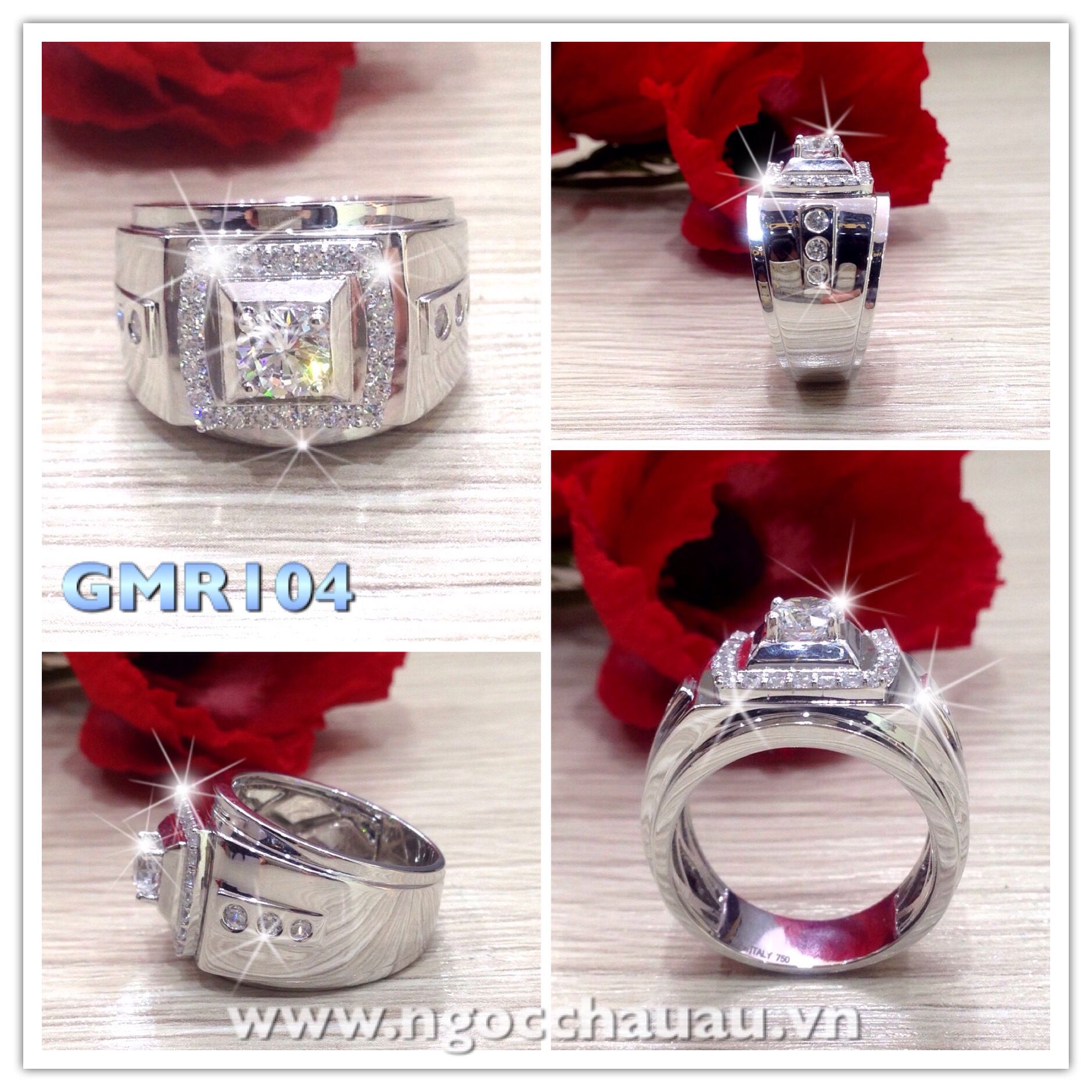 Nhẫn Nam Vàng Ý GMR104