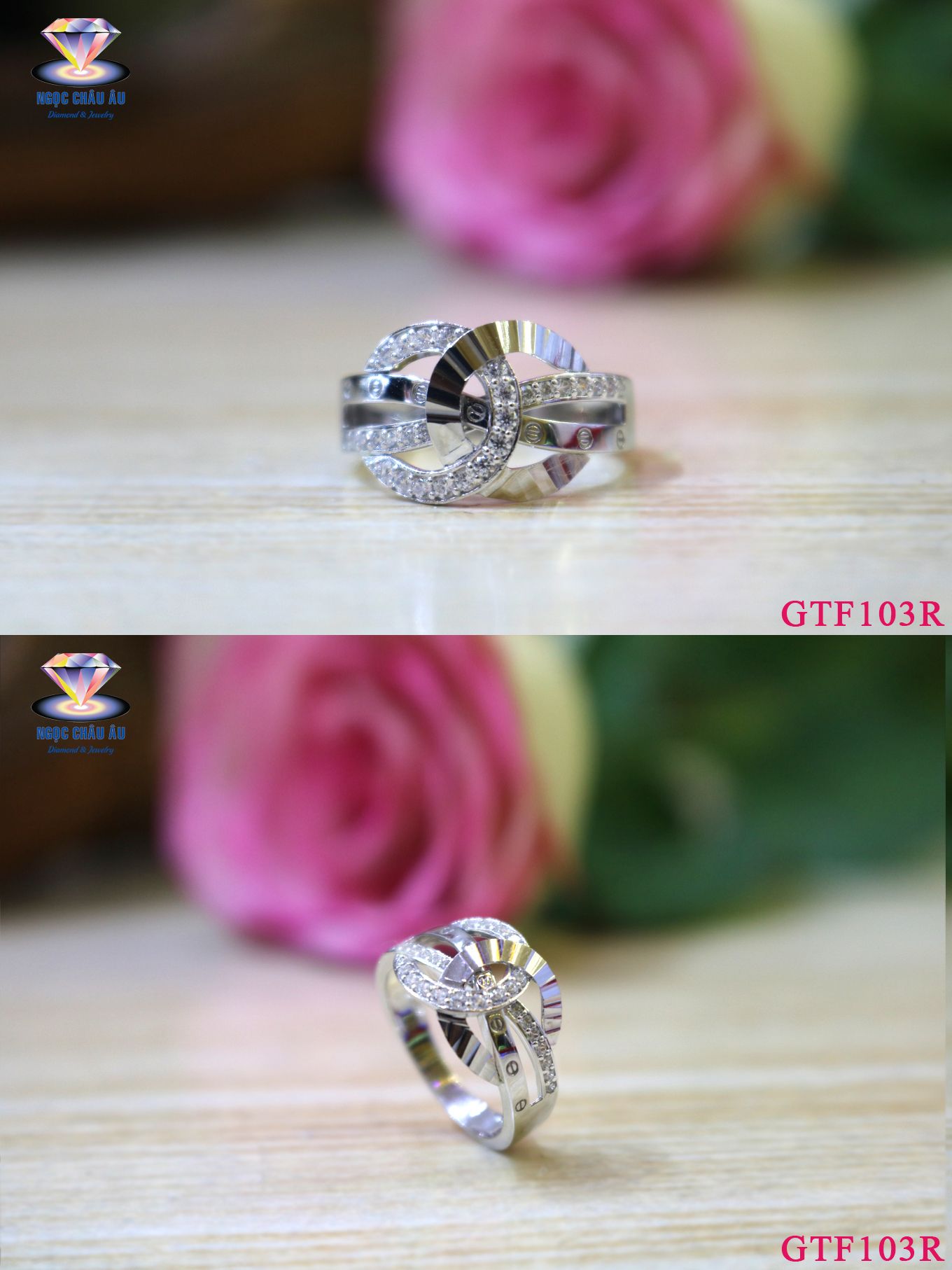 Nhẫn nữ Vàng Ý GTF103R