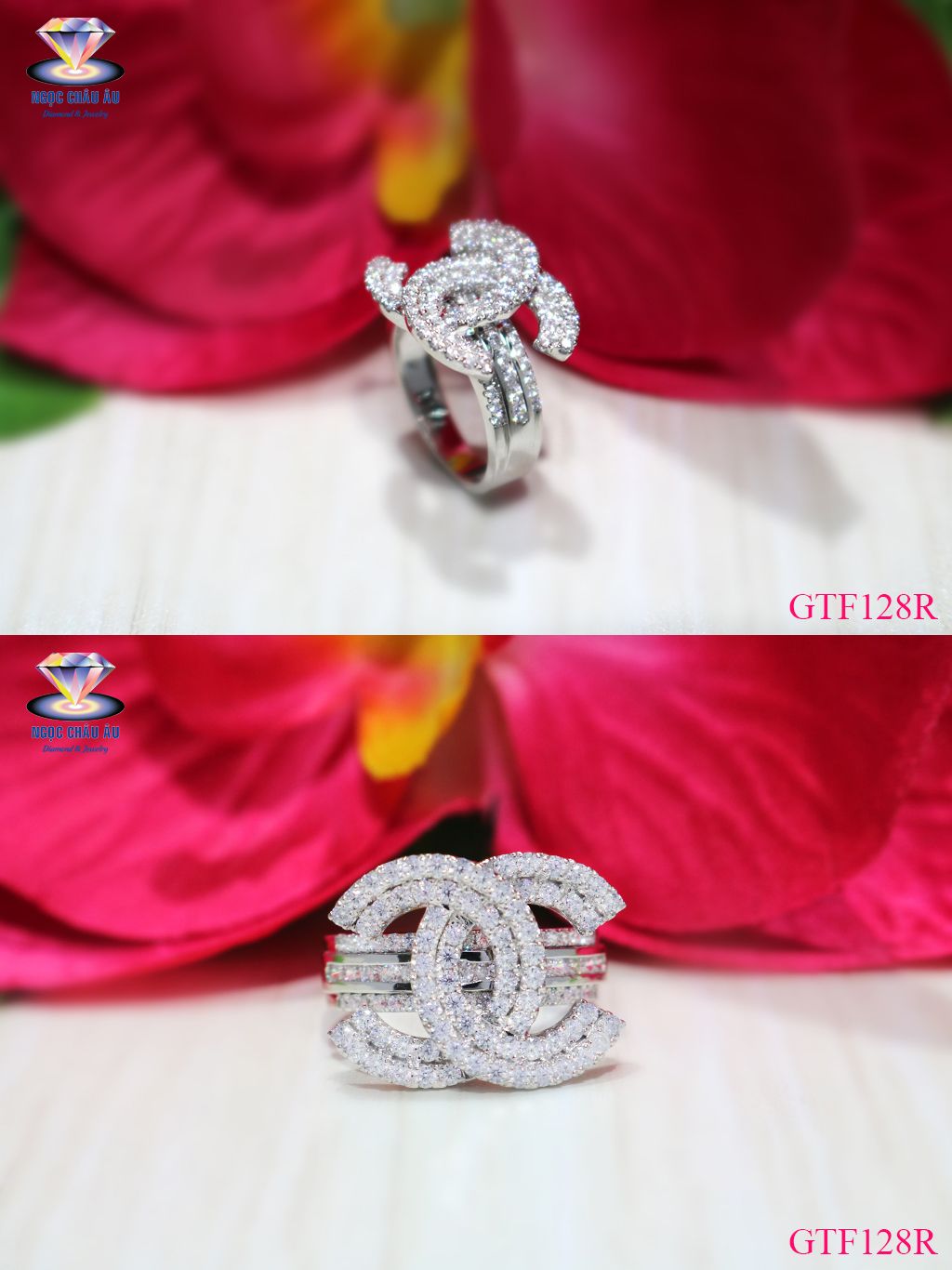 Nhẫn Nữ Vàng Ý GTF128R