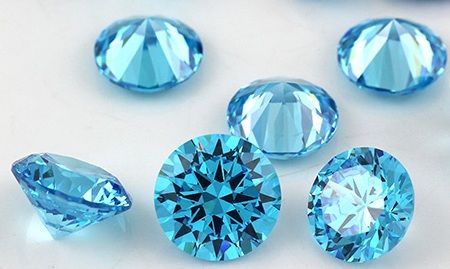 Xanh Topaz nhân tạo - Viên Round