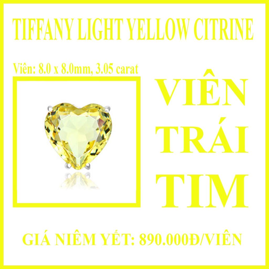 Citrine - Heart 8x8mm