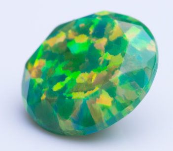 Opal Xanh lá nhân tạo - Viên Oval