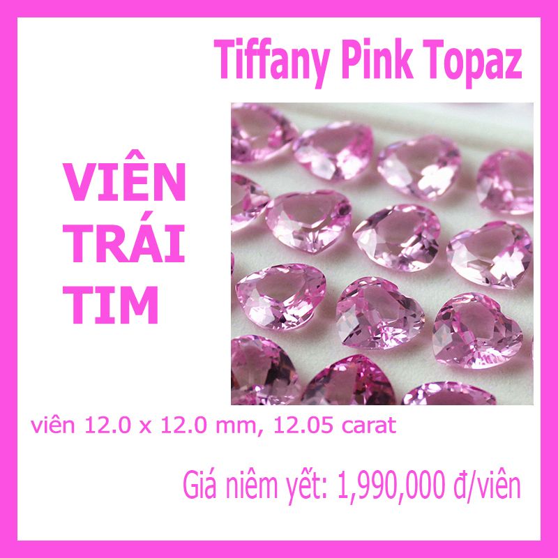 Pink Topaz - Heart