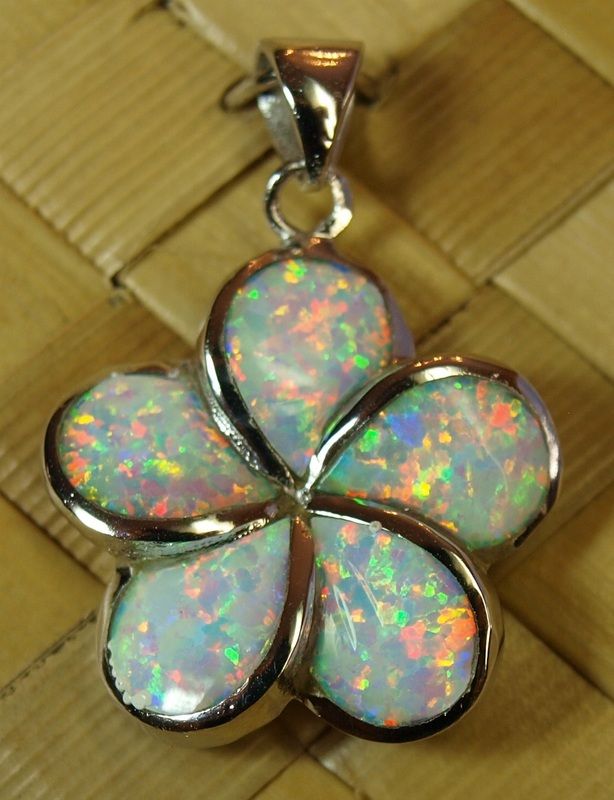Opal trắng kem nhân tạo - Viên Pear