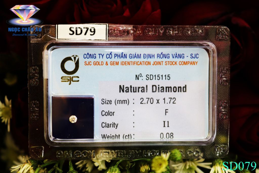  SD79-Kim Cương Thiên Nhiên 2.70x1.72mm; 0.08ct; F/I1 (SJC SD015115) 