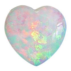 White Opal - Heart