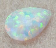 Opal trắng kem nhân tạo - Viên Pear